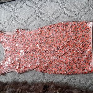 Sleeveless fitted sequin dress